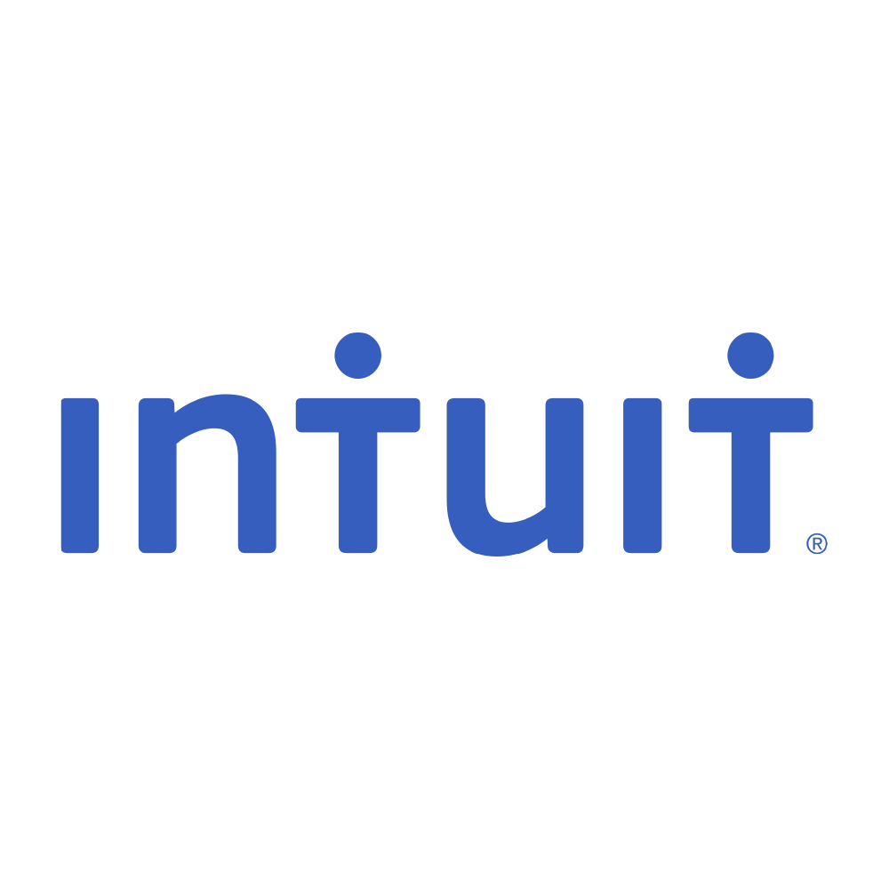 The image shows the Intuit logo in blue text.